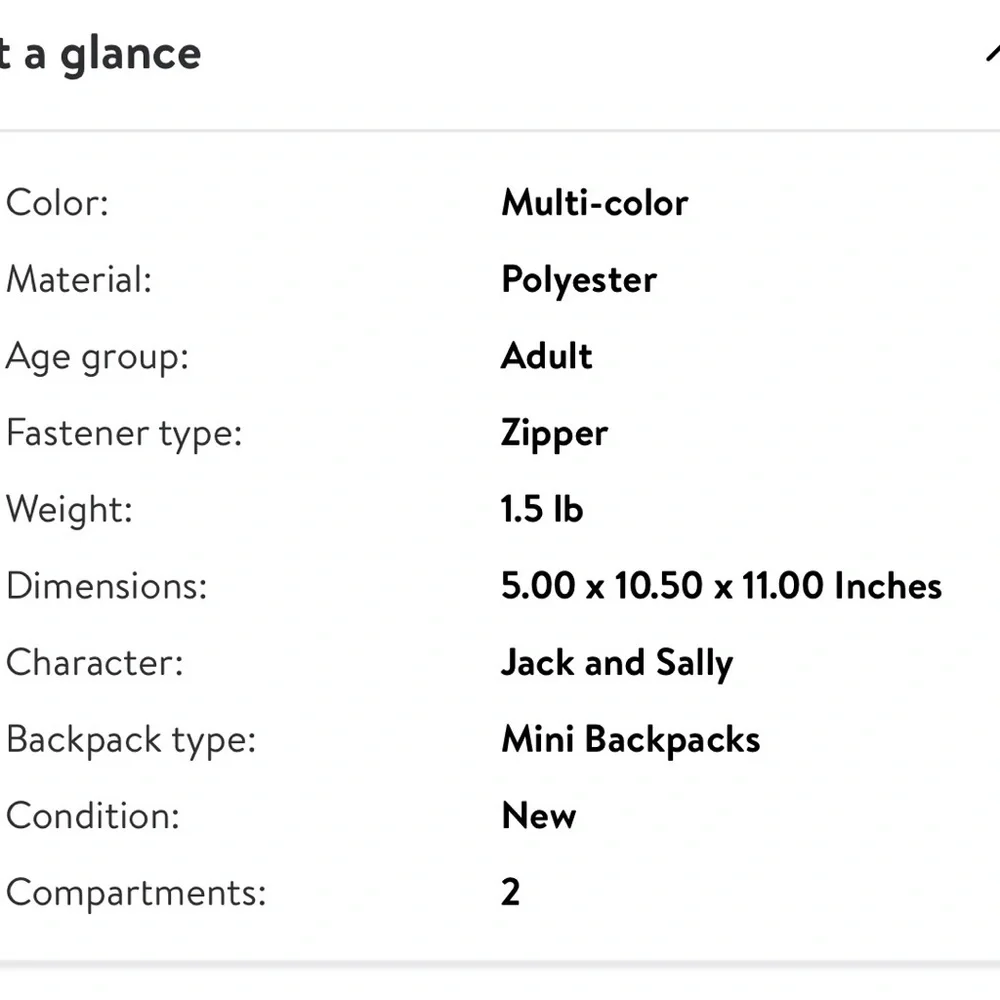 Nightmare Before Christmas mini backpack - Picture 10 of 10